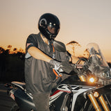 D.O.T. & ECE Daytona Retro Full Face Motorcycle Helmet: Vintage Style for Men, Women, & Youth - Hi-Gloss Black w/ Chrome Accents