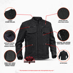 Mens Rough Rub-Off Denim Jacket
