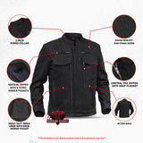 Mens Rough Rub-Off Denim Jacket