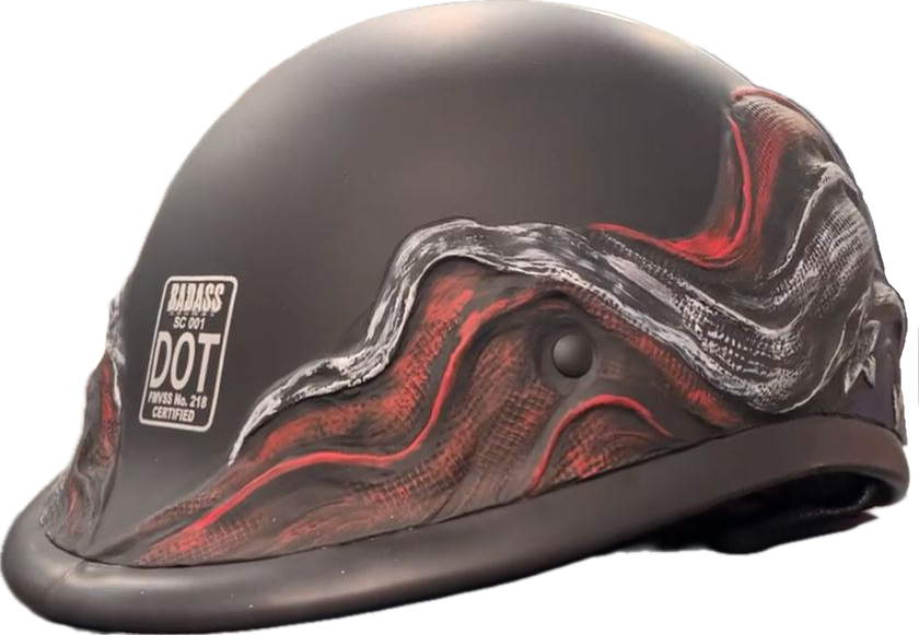 American BADASS Scars & Stripes Smallest DOT Certified Motorcycle Helmet