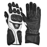 Apex Motorbike Racing Glove (WHITE)