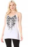 Women’s WHITE V-Neck Spaghetti Strap Top