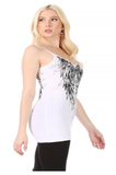 Women’s WHITE V-Neck Spaghetti Strap Top