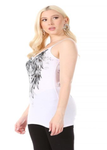 Women’s WHITE V-Neck Spaghetti Strap Top