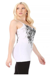 2241 WHITE V-Neck Spaghetti Strap Top