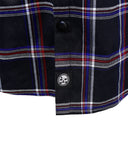 The "Patriot" Red, White, Blue & Black Flannel (Hidden Snap Collars)