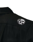 Micro-Perforated, Stretch Embroidered Button-Up