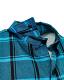 The "Survivor" Teal Flannel (Hidden Snap Collars)