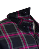 The "Warrior" Black & Pink Flannel (Hidden Snap Collars)