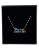 Stainless Steel Text Necklace