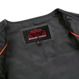 Ella Women's leather motorcycle vest -  Black
