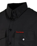 Performance Tech Black Hybrid Button Up Shirt (Hidden Snap Collars)