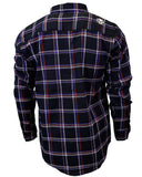 The "Patriot" Red, White, Blue & Black Flannel (Hidden Snap Collars)