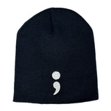 Semicolon Black Beanie