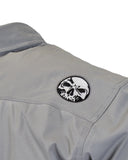 Micro-Perforated, Stretch Embroidered Button-Up