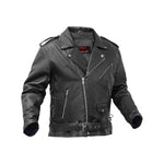 Freedom Rider Black Men's Leather Jacket – Eagle Embossed