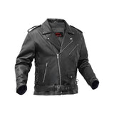 Freedom Rider Black Men's Leather Jacket – Eagle Embossed