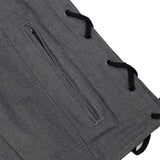 Men's Rough Rub-Off Raw Finish Broken Gray Denim Vest