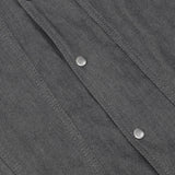 Men's Rough Rub-Off Raw Finish Broken Gray Denim Vest