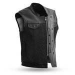 49/51 Men's Denim Motorcycle Vest