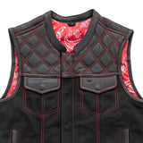 49/51 Wolf Pack - Men's Leather/Canvas Motorcycle Vest (Limited Edition)