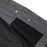 Men's Rough Rub-Off Raw Finish Broken Gray Denim Vest