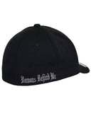 CLOSEOUT Medium Two-Tone Skull - Black "Never Fade" Fitted Cap