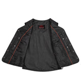 Clara Women's leather motorcycle vest