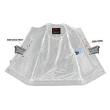 Men's Leather-Denim Combo Motorcycle  Vest - No Collar