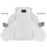 Men's Ten Pocket Utility Black Vest - TALL
