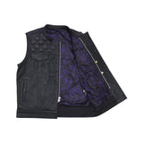 Downside Men's Motorcycle Leather Vest