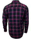 The "Warrior" Black & Pink Flannel (Hidden Snap Collars)