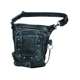 Gray Ladies Leather Thigh Bag