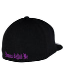 Purple Semicolon - Black "Never Fade" Cap