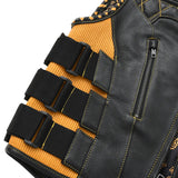 Tactical Emerald Men’s Motorcycle Leather Vest
