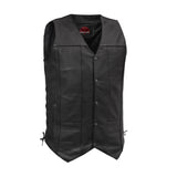 Men's Ten Pocket Utility Black Vest - TALL