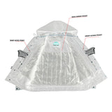 Men's Black Lightweight Drum Dyed  Distressed Lambskin Jacket with Removable Hoodie