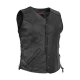 Clara Women's leather motorcycle vest