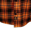 The "Harvest" Orange, Black & Gray Flannel (Hidden Snap Collars)