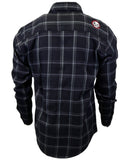 The "Silent Night" Black & Grey Flannel (Hidden Snap Collars)