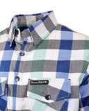 The "Sea Breeze" Flannel (Hidden Snap Collars)