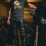 7145.K - Unisex Premium Leather 4-Pocket Chaps with Spandex