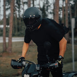 D.O.T. & ECE Daytona Retro Full Face Motorcycle Helmet: Vintage Style for Men, Women, & Youth - Dull Black W/ Dull Black Accents