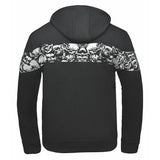 Ghost - Mens Reflective Skull Graphic Motorcycle Hoodie