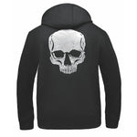 Skull - Men's Reflective Skull Riding Hoodie Zip Up Sweatshirt