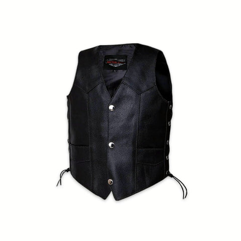 1018.SL - Boys Premium Leather Vest – Classic Style