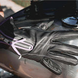 Purple Reign - Women's Leather Motorcycle Gloves