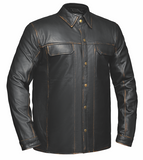 Rusty - Mens Premium Leather Shirt Jacket