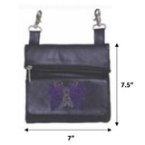 Cowhide Ladies Clip-On Bag