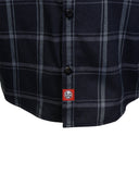 The "Silent Night" Black & Grey Flannel (Hidden Snap Collars)